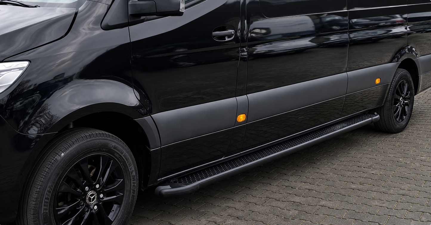 Mercedes Sprinter W907 Trittbretter Sidesteps Matt schwarz