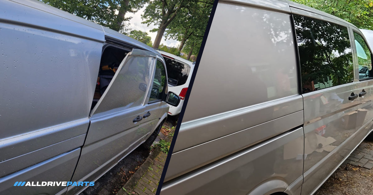Voor en na foto van onderdelen van AllDriveParts, voorbeeld 1