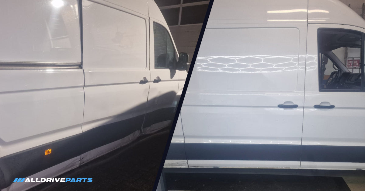 Voor en na foto van onderdelen van AllDriveParts, voorbeeld 2